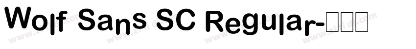 Wolf Sans SC Regular字体转换